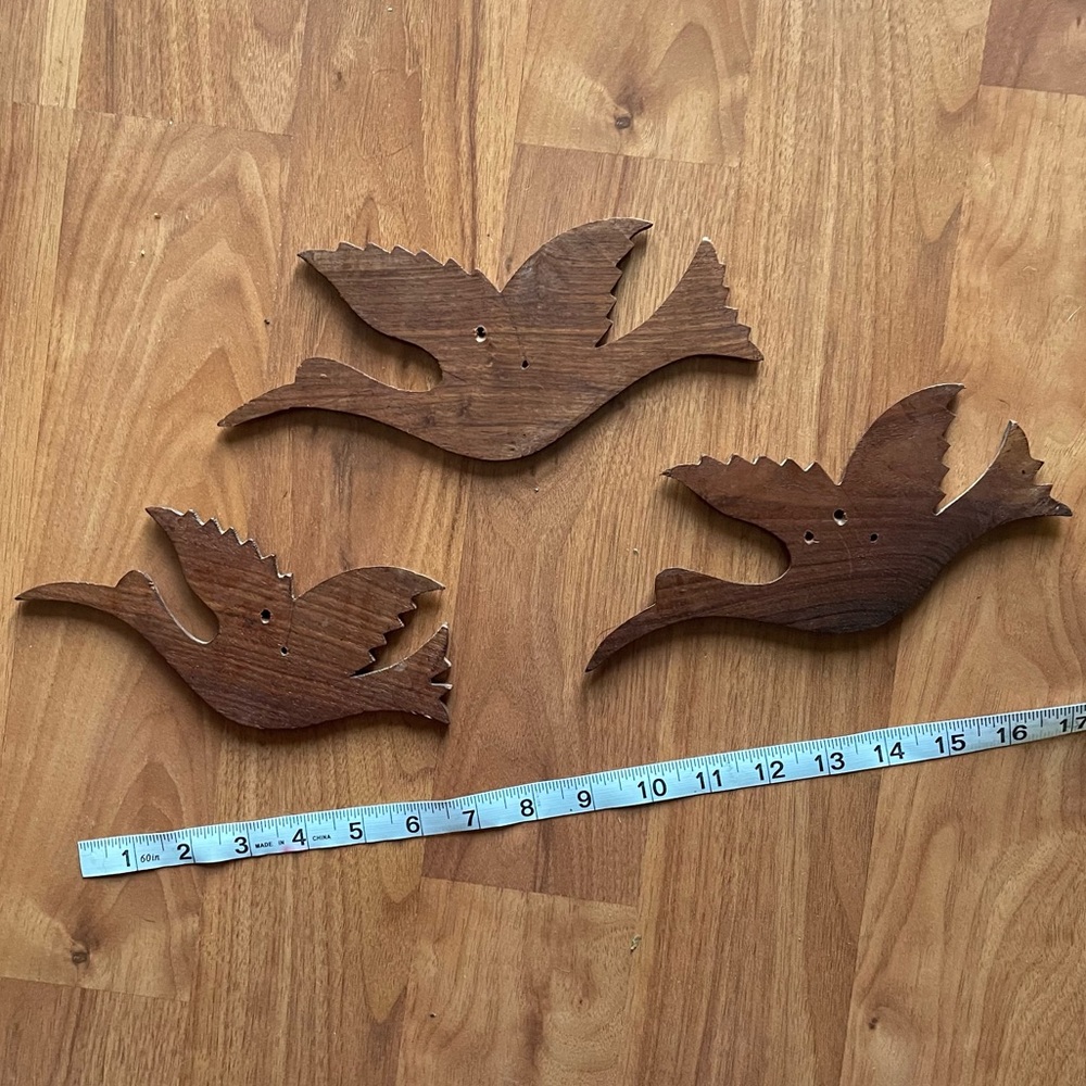 Bird wooden accent sculpture  pieces - Picture 2 of 8